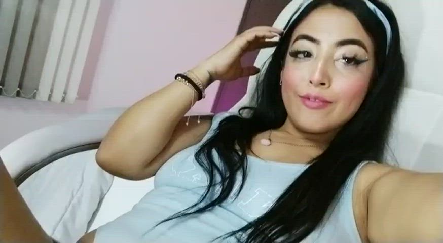 amateur fingering latina petite pussy sensual small tits webcam wet pussy gif