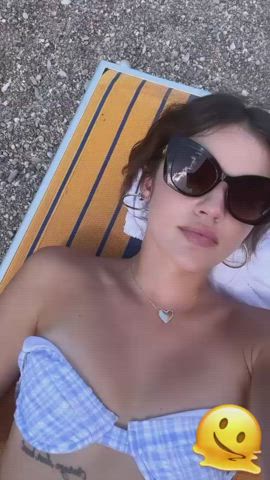 bikini lucy hale natural tits gif