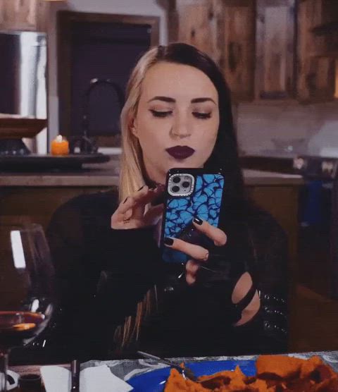 asmr beautiful girlfiriend goth lipstick sexy sexy voice gif