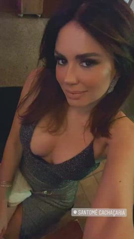 Brazilian Dani Goddess Tease Tits gif