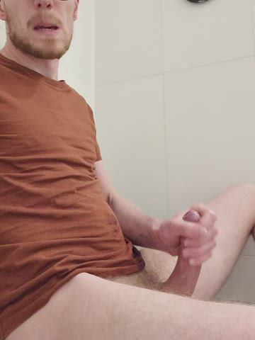 big dick cum cumshot facial male masturbation solo uncut gif