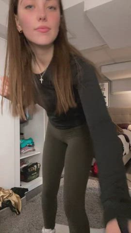 18 years old big ass pale spandex teen teens tight tight ass tights tiktok gif