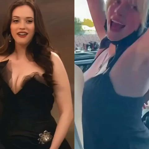 Kat Dennings and Billie Eilish = Ultimate lesbian scene