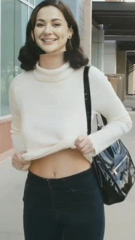 boobs public teasing gif