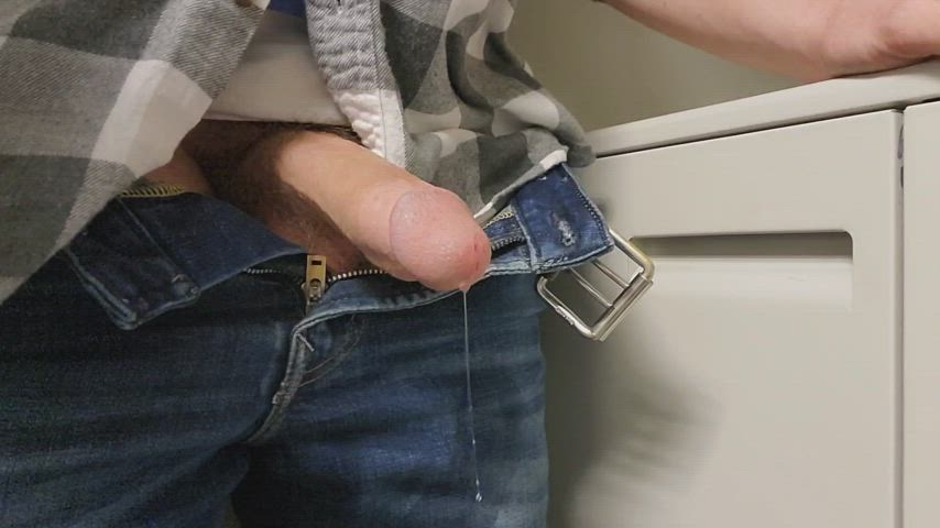 What my cock does in my pants if I haven't orgasmed in 9 days