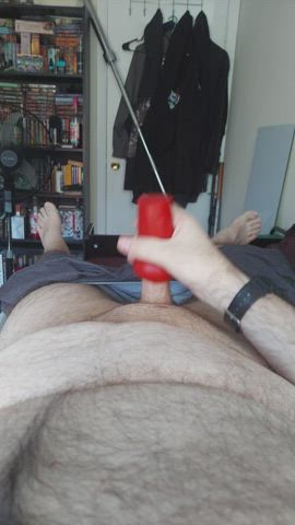 chubby cumshot hairy toy gif