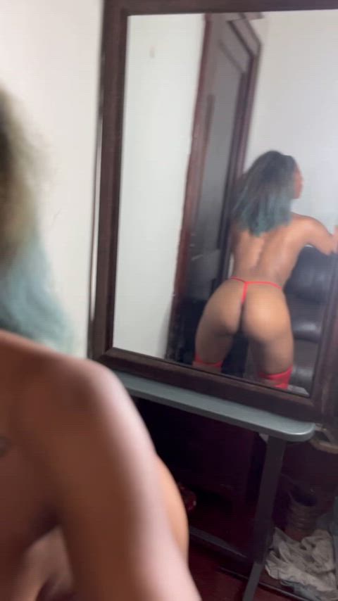 19 years old amateur ass ebony jiggling onlyfans petite solo thong twerking gif