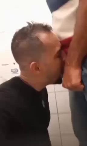 bathroom blowjob cock worship cruise gay moaning gif