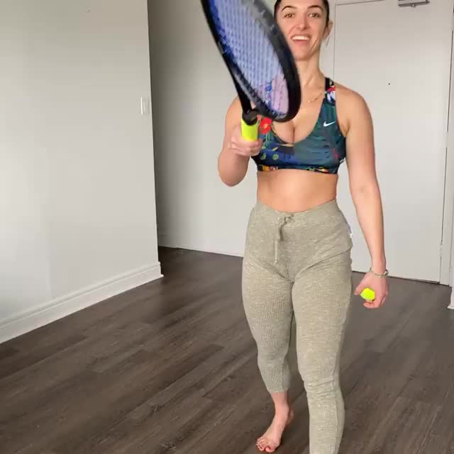 Phat Booty Tennis Player doing the #100ballchallenge