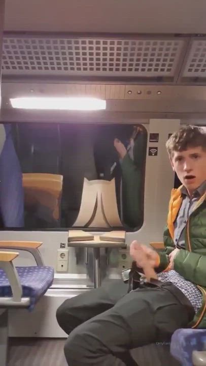 Big dick on a train