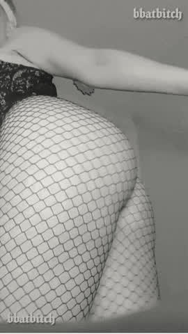 amateur ass big ass bubble butt fishnet jiggling lingerie natural onlyfans pawg gif