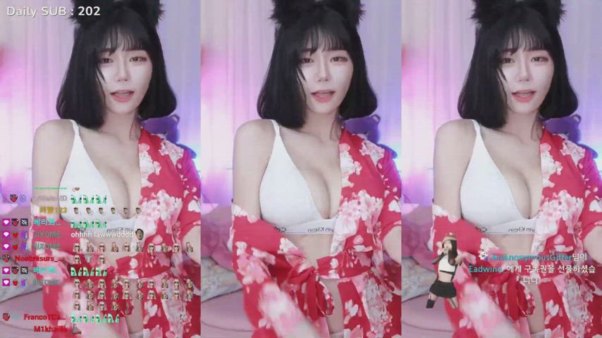 asian cosplay cute dancing kimono korean model gif