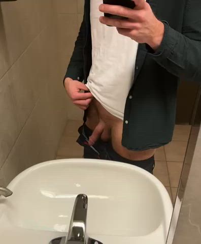 abs bwc bathroom big dick bisexual cock cock worship gay gif