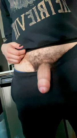 cock fat cock foreskin nsfw solo thick cock uncircumcised uncut gif
