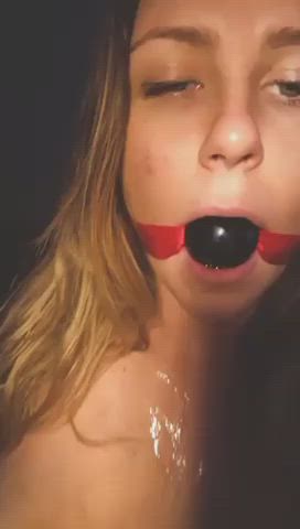 ball gagged bondage gagged gif