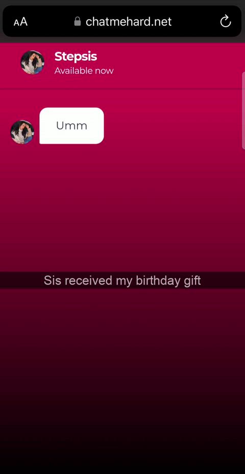 Sis received my birthday gift