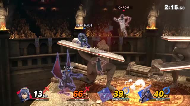 【スマブラSP】ダークサムス・クロム プレイ映像（2vs2/ステージ変化あり）