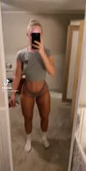 Blonde Fitness Legs Muscular Girl Norwegian TikTok gif