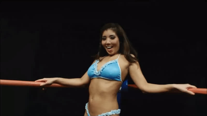 akira lane asian ass bikini brunette wrestling gif