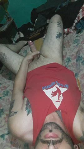 argentinian cock exhibitionist handjob homemade masturbating nude penis tattoo gif