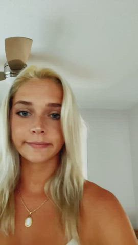 Blonde Blue Eyes Fitness Muscular Girl gif