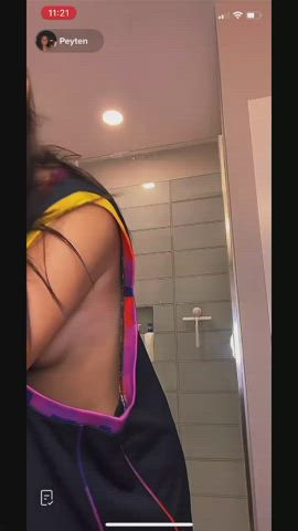 accidental nipple nipples nipslip small tits tiktok gif