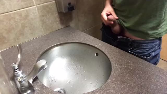 [proof] # 7 &amp; 41 - piss all over public restroom and floor drain