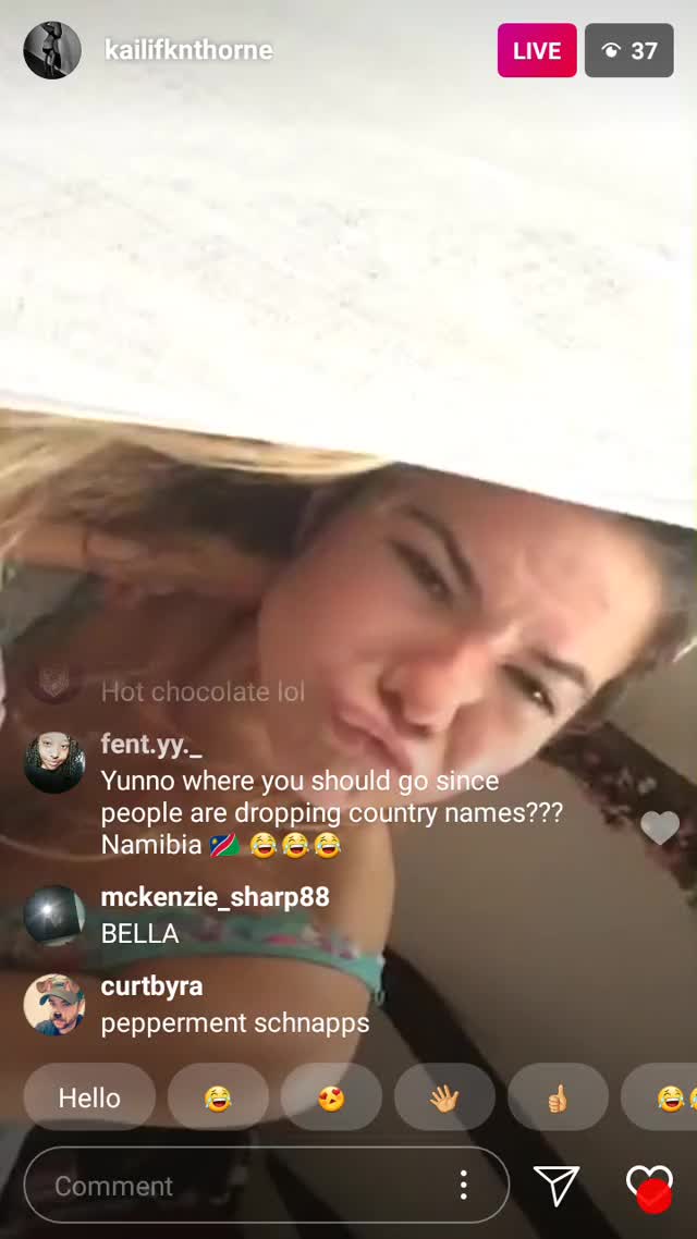 Kaili thorne ig live nipslip