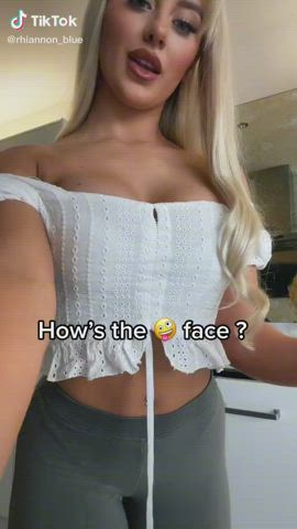 Ahegao Ass Cleavage TikTok Tongue Fetish Yoga Pants gif