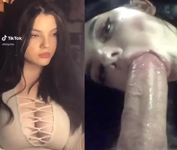 TikTok thot slobbing on cock?