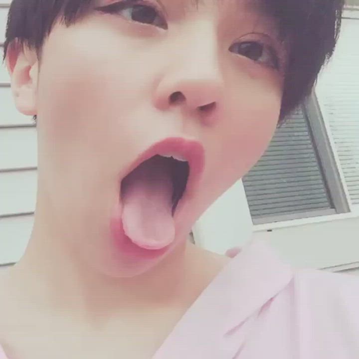 Ahegao Cute Long Tongue gif