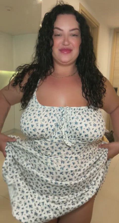 bbw chubby saggy tits gif