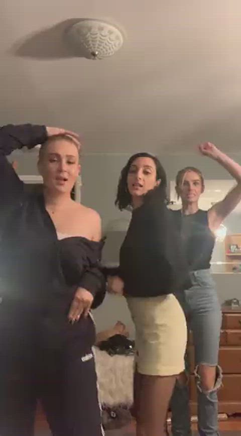 dance dancing flashing small tits teen tiktok tits r/tiktits gif