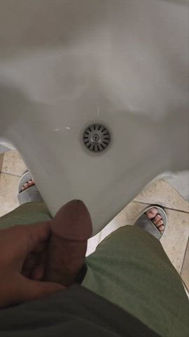 asian big dick cock gay golden shower pee peeing public thick cock gif