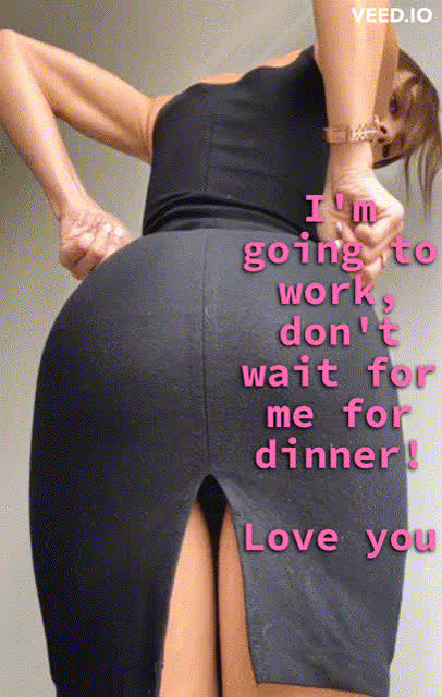 caption cheating cuckold hotwife jerk off office upskirt wife gif