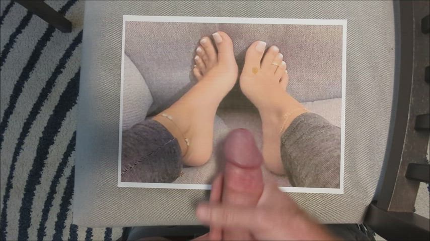 cum feet tribute gif