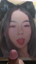 blasted kyedae's slutty face with my cum