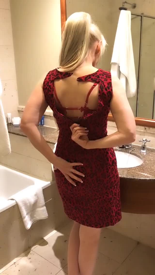 Taking red DTF dress off...