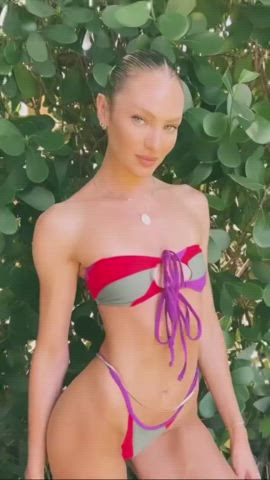 Bikini Candice Swanepoel Cleavage gif