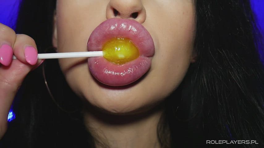 ASMR Arab Close Up Fetish Licking Lips Sucking Tease Teasing Teen gif