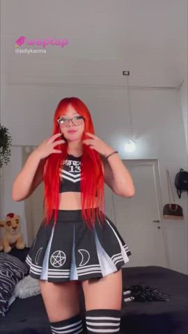 alt busty naked nerd strip stripping striptease tiktok tik-tok gif