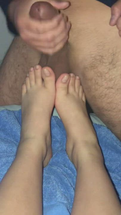 Cum Feet Toes gif