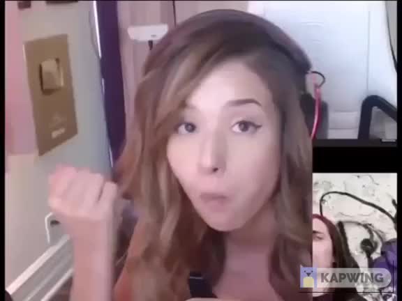 Pokimane Simulating a Blowjob