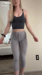 Ass Bouncing Yoga Pants gif