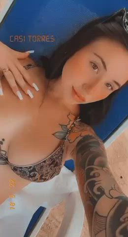 beach cheating cuckold exhibitionist hotwife voyeur gif