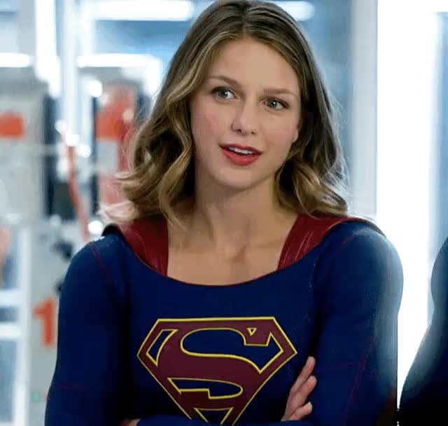 Kara can’t help eye your bulge during the League meeting... [Melissa Benoist]