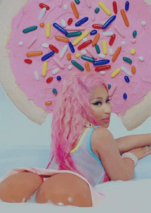 Bathtub Big Ass Big Tits Celebrity Ebony Nicki Minaj Pink Twerking Wet gif