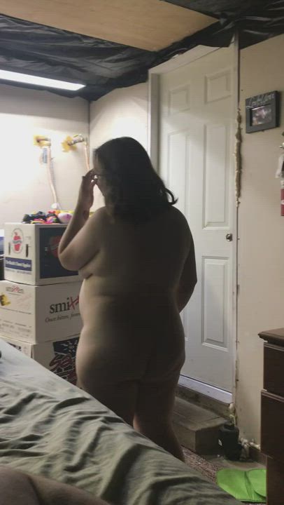 Dancing Nude Pregnant Wifey gif