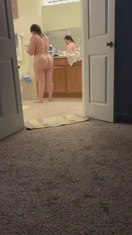 Ass BBW Chubby Exposed Naked Spy Spy Cam Undressing Wifey gif