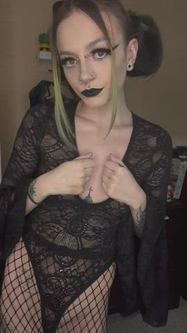 emo goth urfavgothxx petite tiny-tits gif